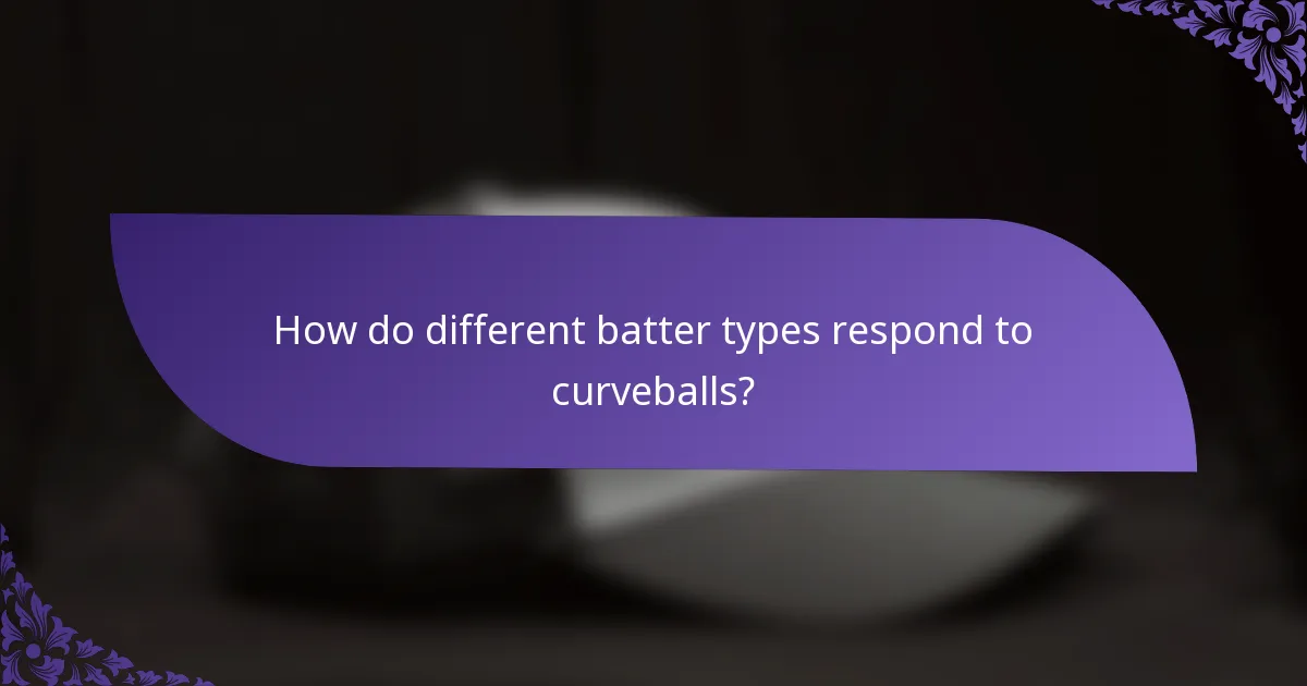 How do different batter types respond to curveballs?